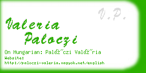 valeria paloczi business card